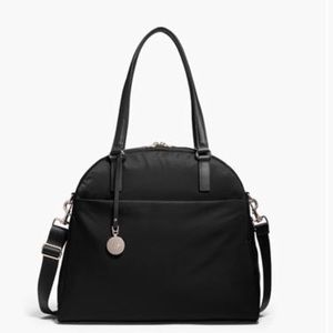 Lo & Sons OMG overnight bag. Black/gold/lavender.